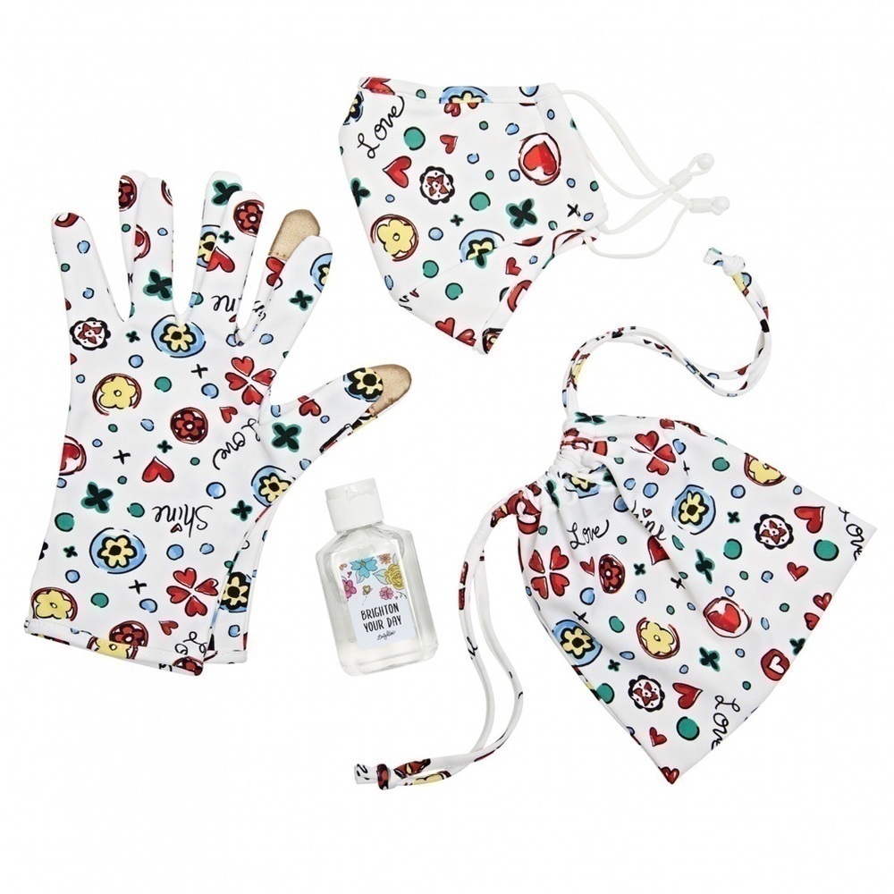 Brighton Tom Clancy Love Sparkle Set Mask Sanitizer Gloves Bag NWT